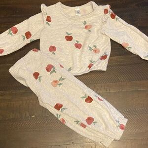 Carters apple sweatsuit